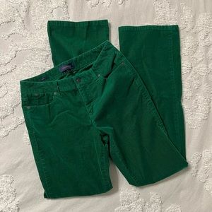 Green Corduroy Flare Pants